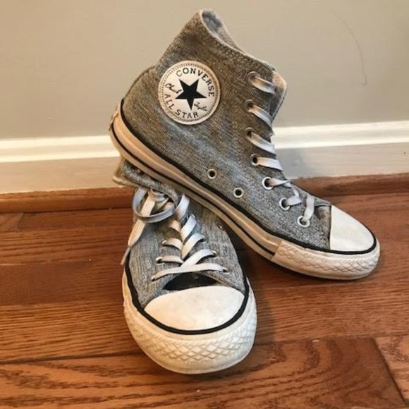 Converse Shoes - Silver Thread Converse All-Star High Tops- 7